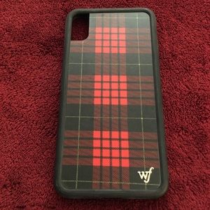 Wildflower Red Plaid iPhone Xs Max Case